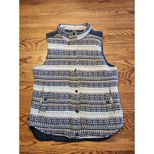 Skies Are Blue Navy Knit Puffer Vest Size Small